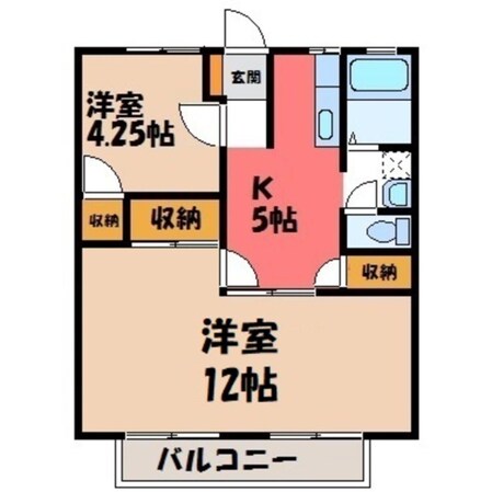 東武宇都宮駅 徒歩44分 1階の物件間取画像